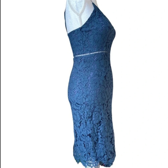 ASTR The Label Lattice Inset Lace spaghetti strap boho party event dress - Picture 12 of 16